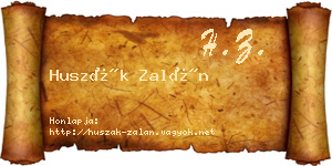 Huszák Zalán névjegykártya
